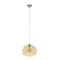 DOGATO Hanging lamp E27 IP20 230V silver with amber shade