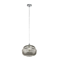 DOGATO Hanging lamp E27 IP20 silver with a smoked shade