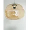 DOGATO Suspension E27 IP20 230V argent avec abat-jour ambre