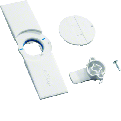 Door plate with a handle and a bolt, for IP44 cabinets