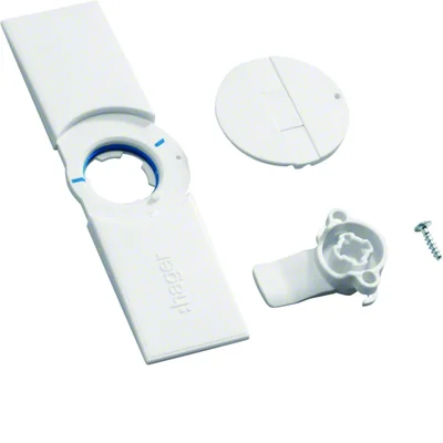 Door plate with a handle and a bolt, for IP44 cabinets