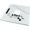 Door with a cut-out 96x96, dimensions 640x425mm