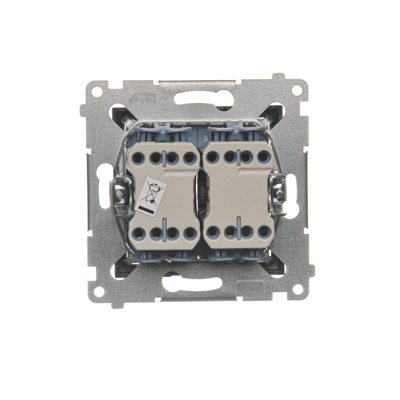 Doppel-Jalousieschalter (Modul) 230V, Schnellanschlüsse. , Anthrazit-Metallic