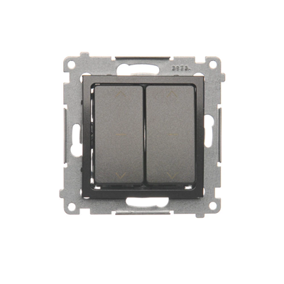 Doppel-Jalousieschalter (Modul) 230V, Schnellanschlüsse. , Anthrazit-Metallic