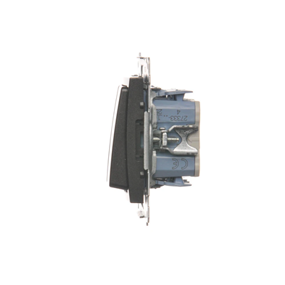 Doppel-Jalousieschalter (Modul) 230V, Schnellanschlüsse. , Anthrazit-Metallic