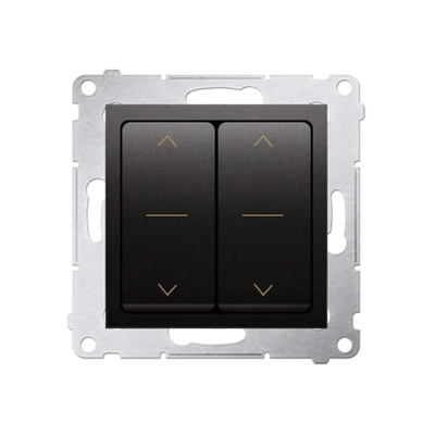 Doppel-Jalousieschalter (Modul) 230V, Schnellanschlüsse. , Anthrazit-Metallic