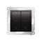 Doppel-Jalousieschalter (Modul) 230V, Schnellanschlüsse. , Anthrazit-Metallic
