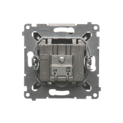 Doppel-SAT-Antennendose SAT-SAT-RTV (Modul) Anthrazit (Metallic)