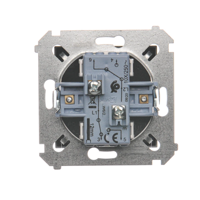Doppel-Treppenschalter (Modul) 10A 250V Schraubklemmen Anthrazit (Metallic)
