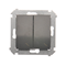 Doppel-Treppenschalter (Modul) 10A 250V Schraubklemmen Anthrazit (Metallic)