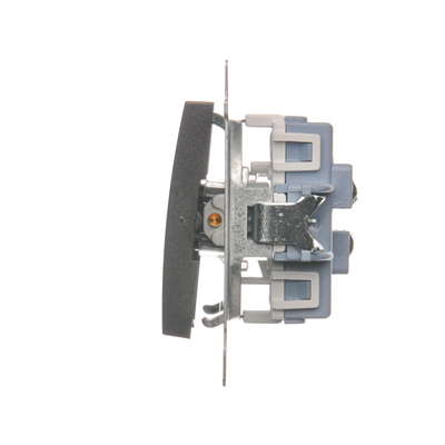 Doppel-Treppenschalter (Modul) 10A 250V Schraubklemmen Anthrazit (Metallic)