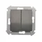 Doppel-Treppenschalter (Modul) 10A 250V Schraubklemmen Anthrazit (Metallic)