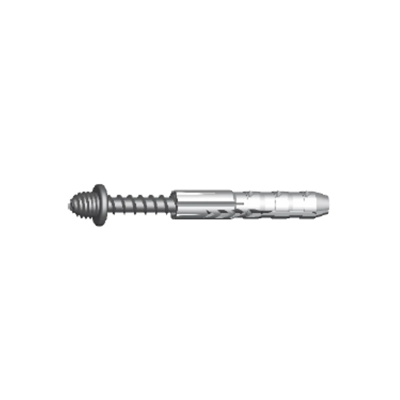 Doppelgewindeschraube mit Dübel, 6mm Gewinde