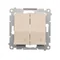 Doppelkreuzschalter 2 Tasten (Modul) 230V, creme