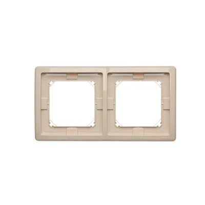 Doppelrahmen für spritzwassergeschützte Ausführung IP44 mit Dichtungssatz, beige