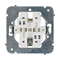 Doppelsteckdose, mit Erdung, modular - Silber, IP20 SENTIA