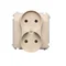 Doppelsteckdose (Modul), 230V, beige