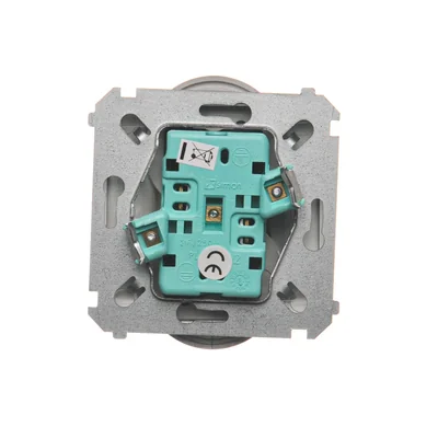 Doppelsteckdose (Modul), 230V, metallischer Edelstahl