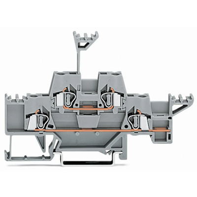 Doppelstock-L/L-Klemmenblock 2, 5 mm² grau