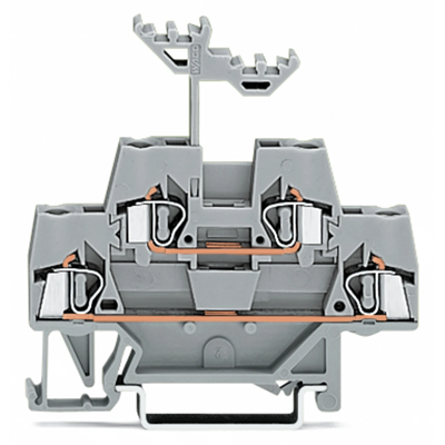 Doppelstock-L/L-Klemmenblock 2,5 mm² grau