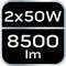 Doppelstrahler 2x50W SMD-LED 8500lm 230V auf einem 1,8m Stativ