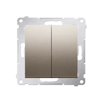 Doppeltaster ohne Piktogramm (Modul) 10A 250V goldene Schnellanschlüsse (metallisch)