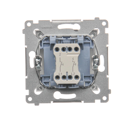 Doppeltaster ohne Piktogramm (Modul) 10A 250V Schnellanschlüsse weiß