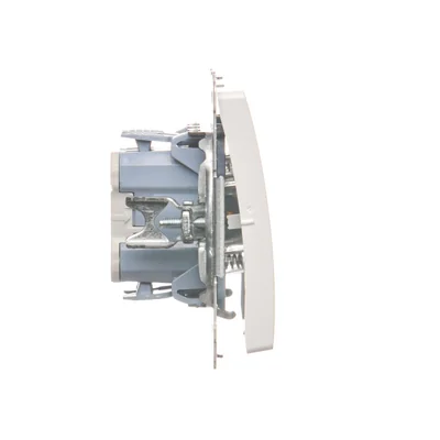 Doppeltaster Zweikreis: 2 Eingänge 2 Ausgänge (Modul) 16A 250V Schraubklemmen weiß