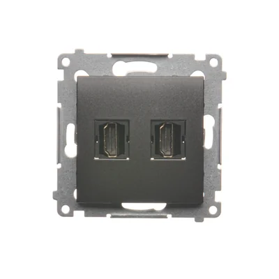 Doppelte HDMI-Buchse (Modul) anthrazitmetallic