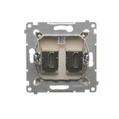 Doppelte HDMI-Buchse (Modul) goldmetallic