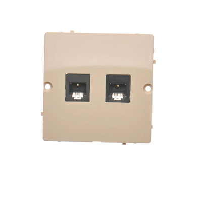 Doppelte RJ11-Telefonbuchse (Modul) beige