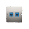 Doppelte RJ12-Telefonbuchse (Modul) satiniert (metallisch)