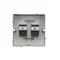 Doppelte RJ12-Telefonbuchse (Modul) satiniert (metallisch)