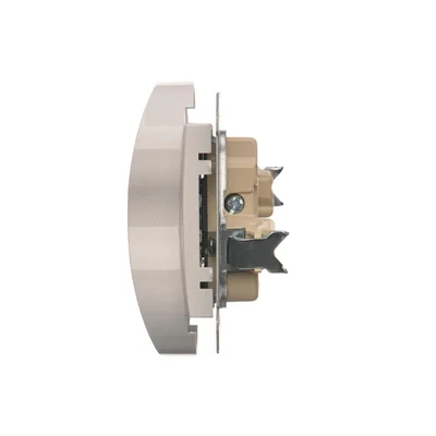 Doppelte Schutzkontaktsteckdose für Naturrahmen 230V, weiß