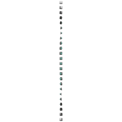 Doppelter Treppenschalter mit Hintergrundbeleuchtung (Modul) 230V, metallic satiniert
