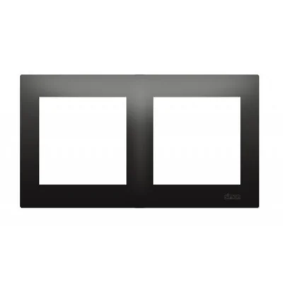 Doppelter Universalrahmen für Gipskartondosen IP20 / IP44, mattbraun (metallic)