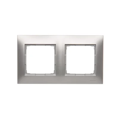 Doppelter Universalrahmen für Gipskartondosen IP20 / IP44, silber (metallic)