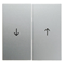 Doppelwippe mit aufgedrucktem „Pfeil“-Symbol, matt lackiertes Aluminium
