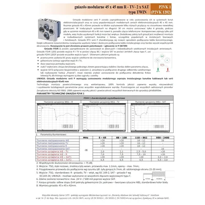 Doppia presa terminale RTV-SAT