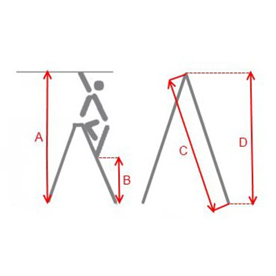 DOPPLO Double sided ladder 2x3