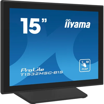 Dotykový POS monitor iiyama T1532MSC-B1S 15" 4:3 /VGA HDMI DP/ IP43, Reproduktory
