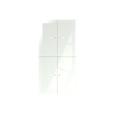 Dotykowy panel szklany, podwójny, 4 pól dotykowych, biały