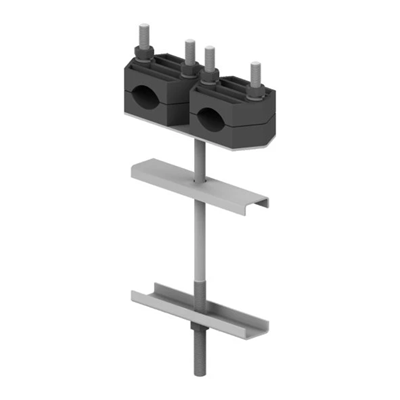 Double cable holder for the pole latch max/min length 180/100 clamping range 45-70mm