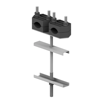 Double cable holder for the pole latch max/min length 230/150 clamping range 45-70mm