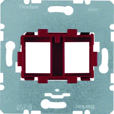 Double carrier plate with red fixing element