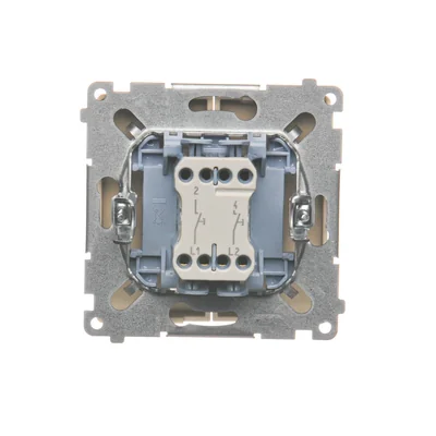 Double-circuit push-button: 2 inputs, 2 outputs (module) 230V, beige