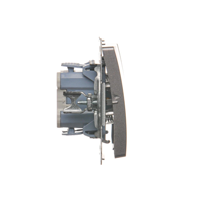 Double-circuit push-button: 2 inputs, 2 outputs (module) 230V, metallic inox