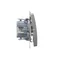 Double-circuit push-button: 2 inputs, 2 outputs (module) 230V, metallic satin