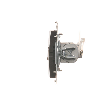 Double computer socket RJ45 cat. 6 shielded with anti-dust cover (module) brown matt metallic