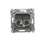 Double computer socket RJ45 cat. 6 with anti-dust cover (module) brown matt metallic